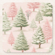 Tapis de Noël rose en papier