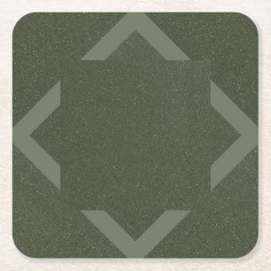 Dessous De Verre Carré Tapisserie verte de mousse Coins Buvard