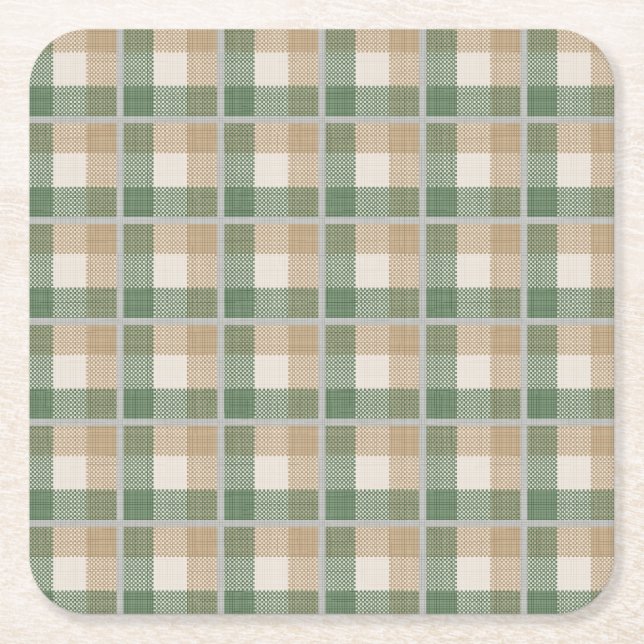 Dessous De Verre Carré Tartan (Devant)