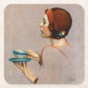 Dessous De Verre Carré Tasse de Java