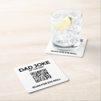 Dessous De Verre Carré Tasse QR Blague Papa