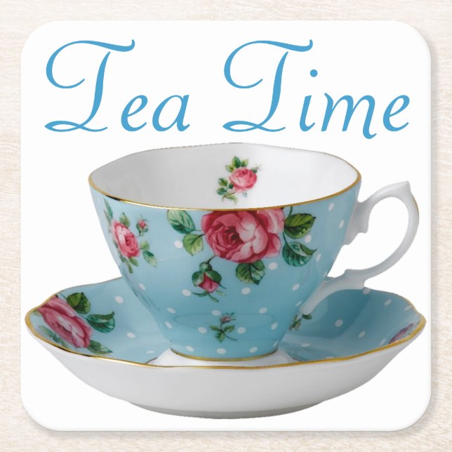 Dessous De Verre Carré Teacup Teacup Time  (Devant)