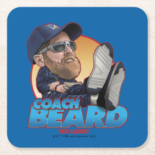 Dessous De Verre Carré Ted Lasso   Coach Beard Bobblehead