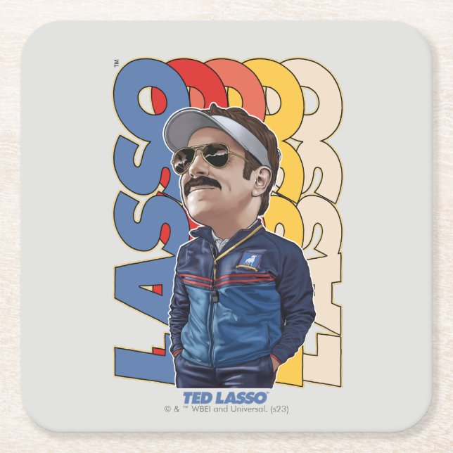 Dessous De Verre Carré Ted Lasso | Lasso Bobblehead (Devant)
