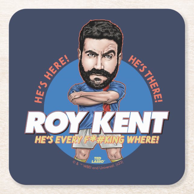 Dessous De Verre Carré Ted Lasso | Roy Kent Bobblehead (Devant)