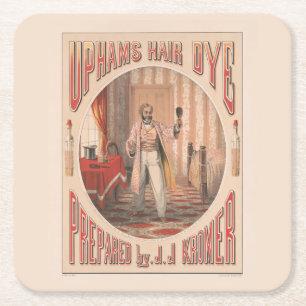 Dessous De Verre Carré Teinture à cheveux Uphams, vers 1864