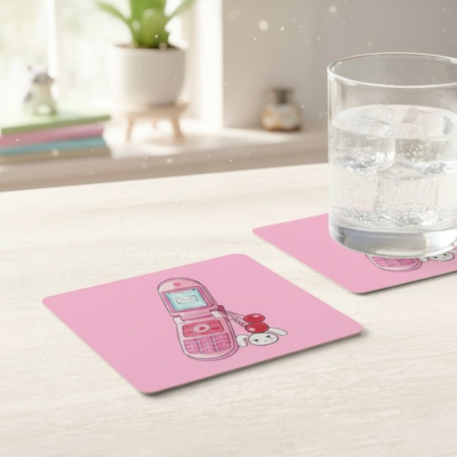 Dessous De Verre Carré Téléphone portable (Créateur téléchargé)