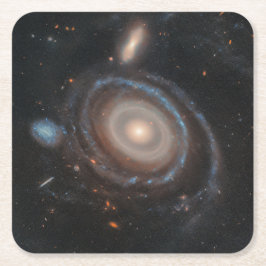 Dessous De Verre Carré Télescope spatial Hubble Bullseye Galaxy