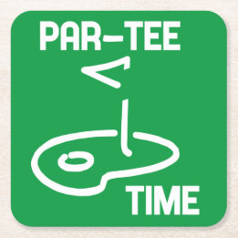 Dessous De Verre Carré Temps partiel blanc