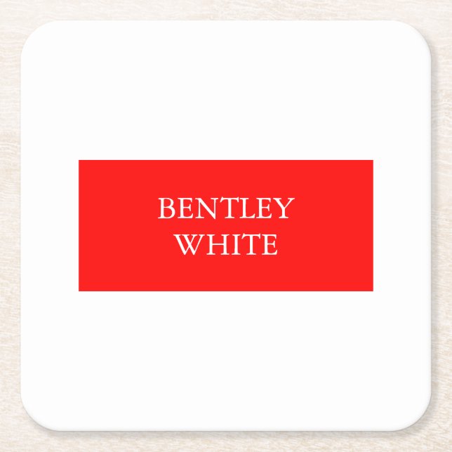 Dessous De Verre Carré Tendance Rouge Blanc Style Simple Simple Plaque Vo (Devant)