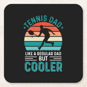 Dessous De Verre Carré Tennis Dad Retro Sunset