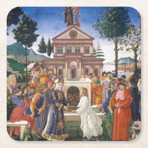 Dessous De Verre Carré Tentations du Christ, Sandro Botticelli