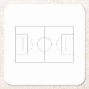 Dessous De Verre Carré terrain de football