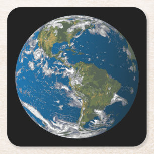 Dessous De Verre Carré Terre planétaire