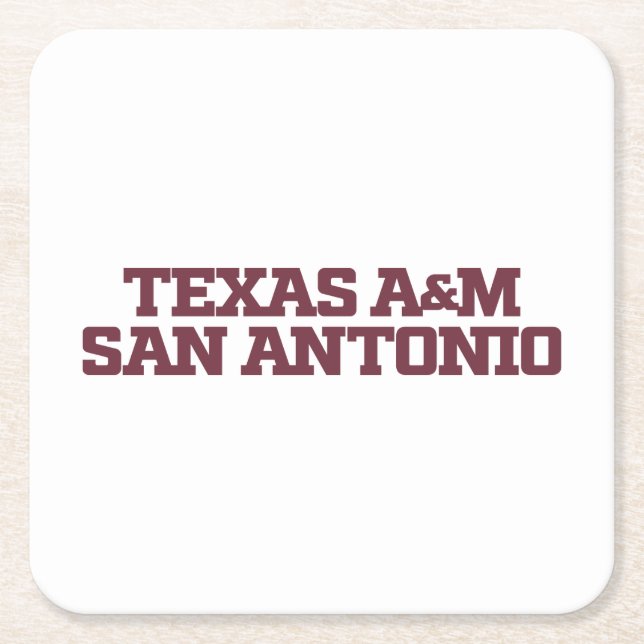 Dessous De Verre Carré Texas A&M San Antonio (Devant)