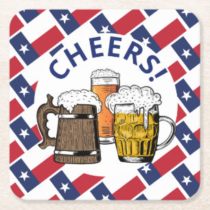 Dessous De Verre Carré TEXAS DRAG Bière texane