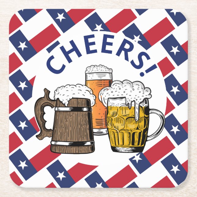 Dessous De Verre Carré TEXAS DRAG Bière texane (Devant)