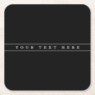 Dessous De Verre Carré Texte Simple Et Bandes Minces