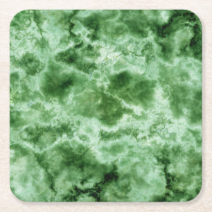 Dessous De Verre Carré Texture de marbre vert