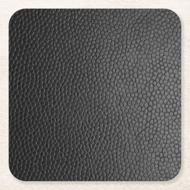 Dessous De Verre Carré Texture en cuir noir (Devant)