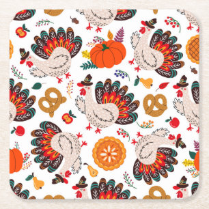 Dessous De Verre Carré Thanksgiving Meme   Thanksgiving Est Le Repas