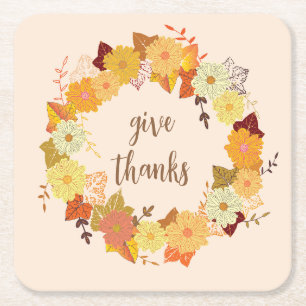 Dessous De Verre Carré Thanksgiving wath