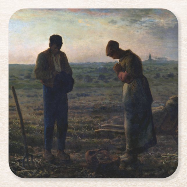 Dessous De Verre Carré The Angelus, Jean-François Millet, 1857-1859 (Devant)