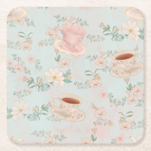 Dessous De Verre Carré Thé Party Shabby Chic