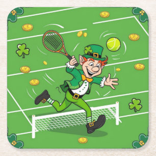 Dessous De Verre Carré Thème tennis pour la Saint-Patrick 