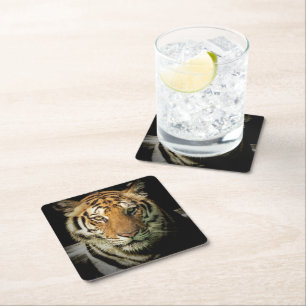 Dessous De Verre Carré tigre