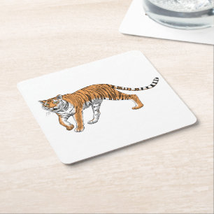 Dessous De Verre Carré Tigre 2