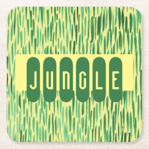 Dessous De Verre Carré Tiki Custom Jungle Vibe
