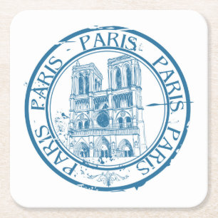 Dessous De Verre Carré Timbre d'annulation de la livraison
