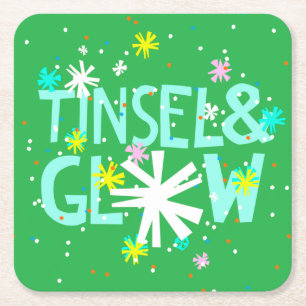 Dessous De Verre Carré Tinsel & Glow