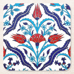 Dessous De Verre Carré Titres d'Iznik
