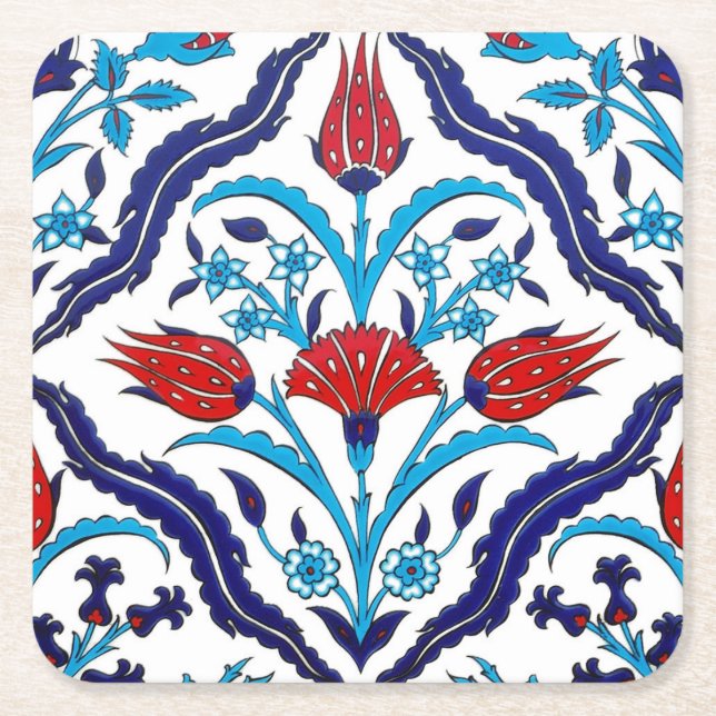 Dessous De Verre Carré Titres d'Iznik (Devant)