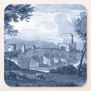 Dessous De Verre Carré Toile pastoral - pont