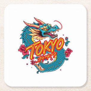 Dessous De Verre Carré Tokyo Dragon