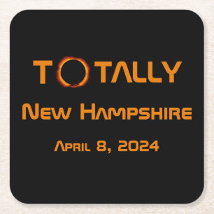 Dessous De Verre Carré Totalement New Hampshire 2024 Solar Eclipse