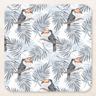 Dessous De Verre Carré Toucan gris