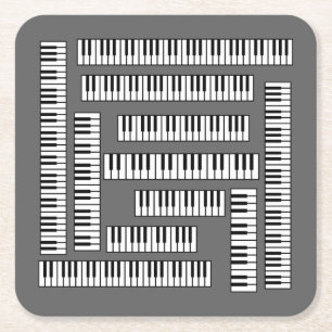 Dessous De Verre Carré Touches de piano EV