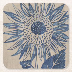 Dessous De Verre Carré Tournesol d'Indigo