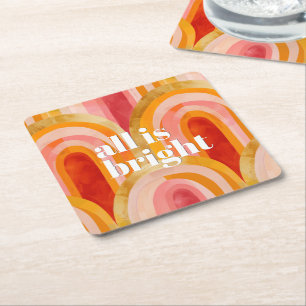 Dessous De Verre Carré Tout est Bright Colorful Festive Holiday
