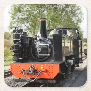 DESSOUS DE VERRE CARRÉ TRAINS À VAPEUR