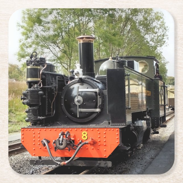 DESSOUS DE VERRE CARRÉ TRAINS À VAPEUR (Devant)