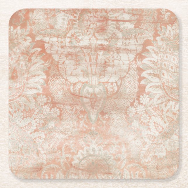 Dessous De Verre Carré Trame de grenat (Devant)