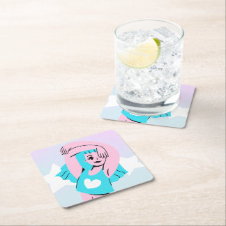 Dessous De Verre Carré trans art on paper coaster