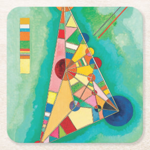 Dessous De Verre Carré Triangles colorées par Wassily Kandinsky