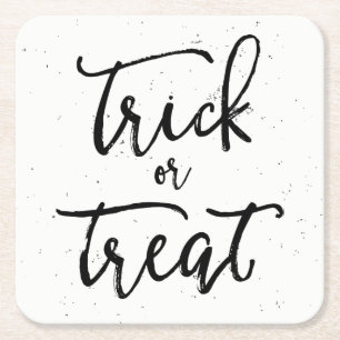 Dessous De Verre Carré Trick Ou Treat Distants Halloween