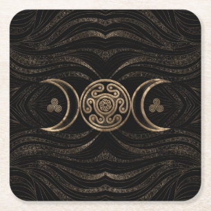 Dessous De Verre Carré Triple Lune Hécate Wheel